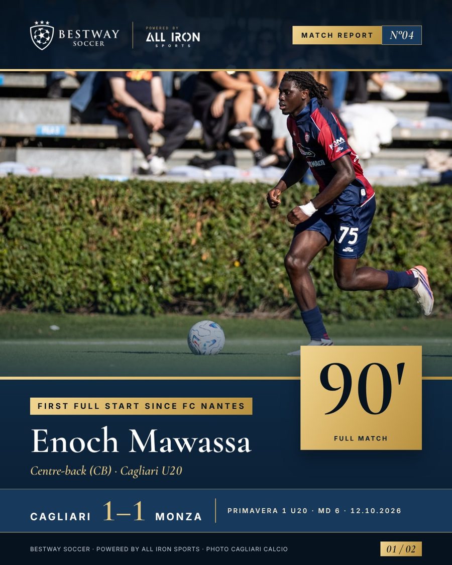 Cagliari 1-1 Monza (Primavera 1, 6e journée).