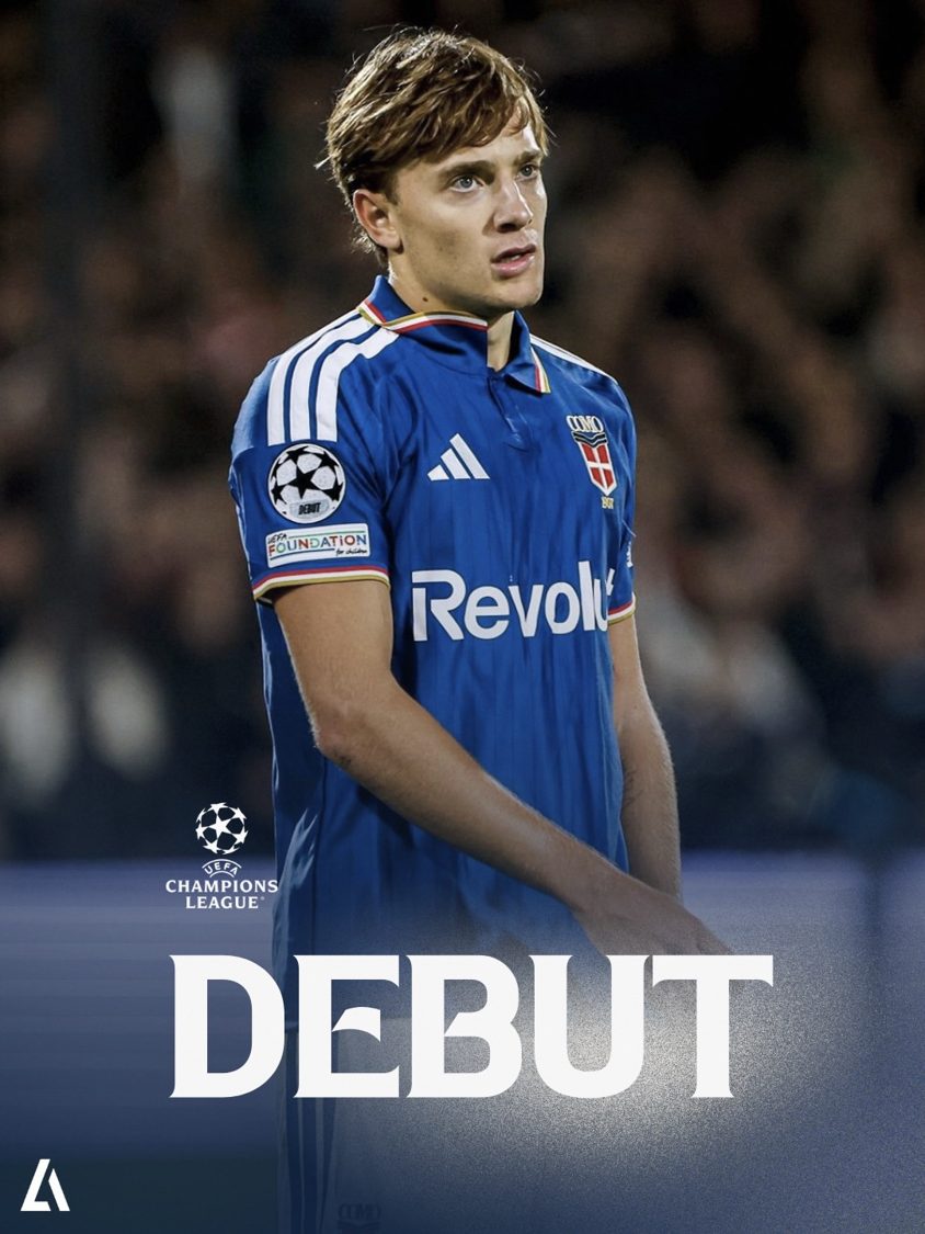 Champions League debut. Born for the big stage.